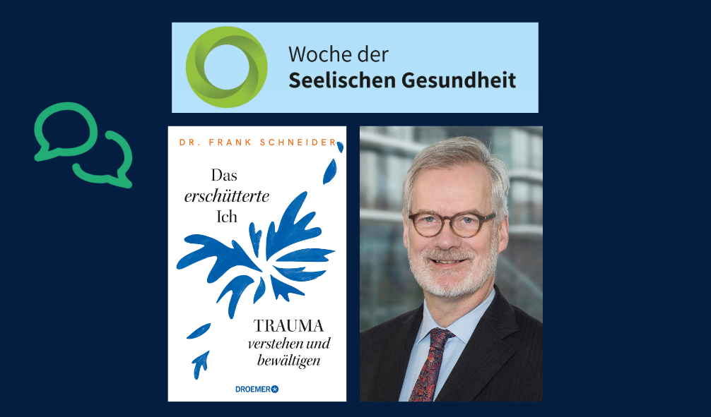 Das Bild zeigt das Logo der Woche der seelischen Gesundheit, den Titel des Buches